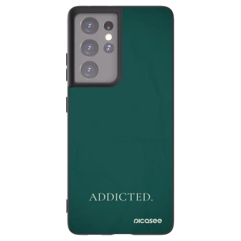 Picasee crna silikonska maskica za Samsung Galaxy S21 Ultra 5G G998B - Addicted