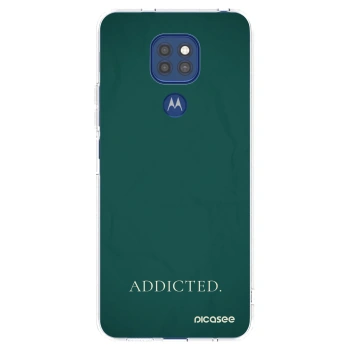 Picasee silikonska prozirna maskica za Motorola Moto G9 Play - Addicted