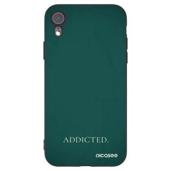 Picasee crna silikonska maskica za Apple iPhone XR - Addicted