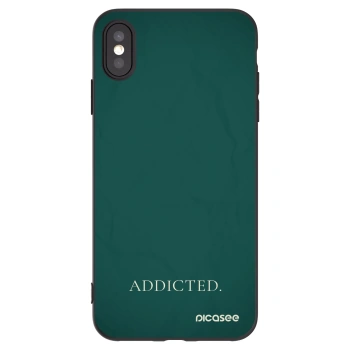 Picasee crna silikonska maskica za Apple iPhone XS Max - Addicted