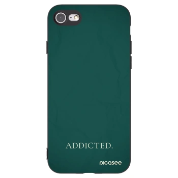 Picasee crna silikonska maskica za Apple iPhone SE 2022 - Addicted