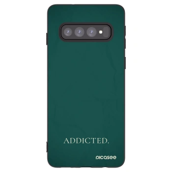 Picasee crna silikonska maskica za Samsung Galaxy S10 G973 - Addicted