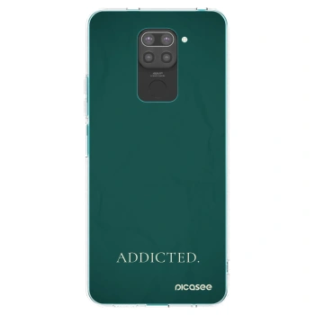Picasee crna silikonska maskica za Xiaomi Redmi Note 9 - Addicted