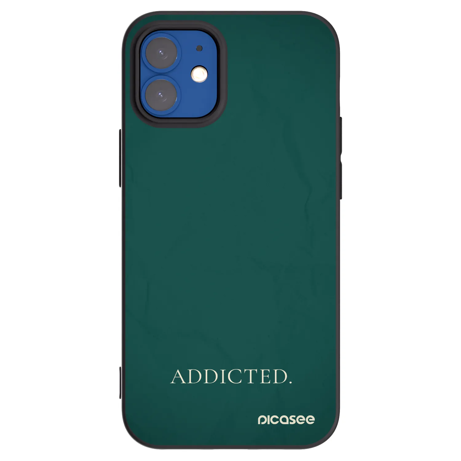 Picasee crna silikonska maskica za Apple iPhone 12 mini - Addicted