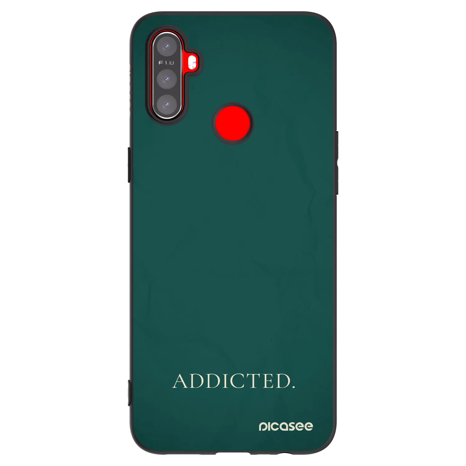Picasee crna silikonska maskica za Realme C3 - Addicted