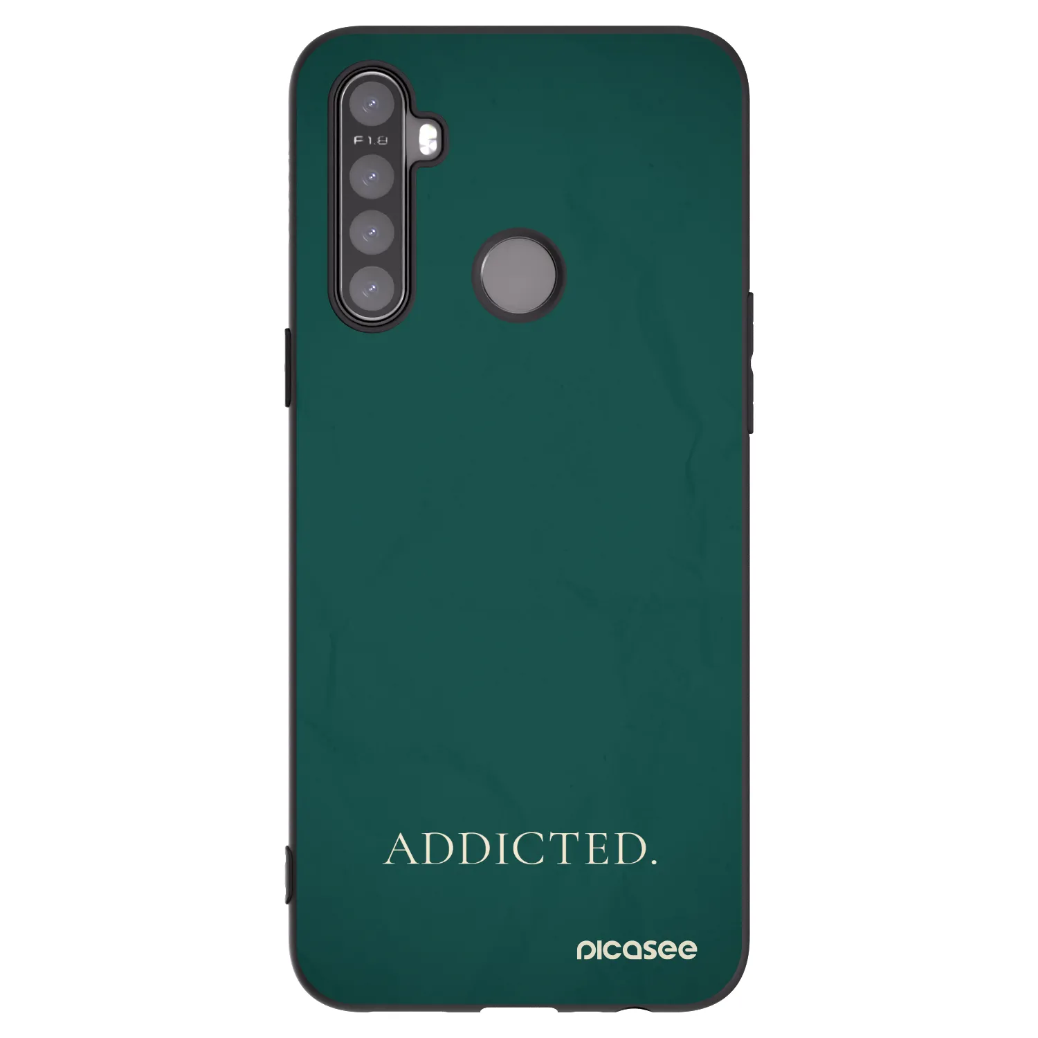 Picasee crna silikonska maskica za Realme 5 - Addicted