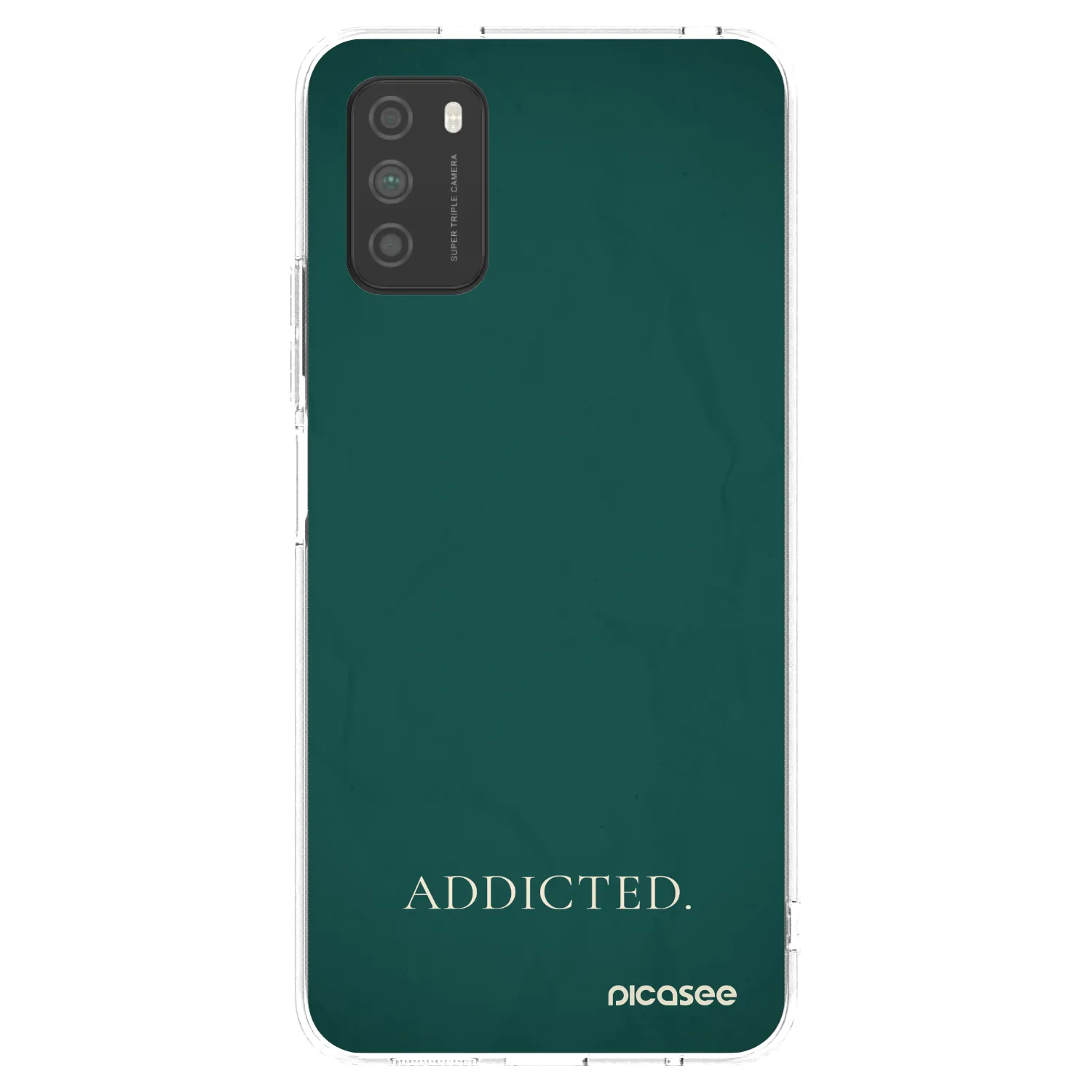 Picasee silikonska prozirna maskica za Xiaomi Poco M3 - Addicted