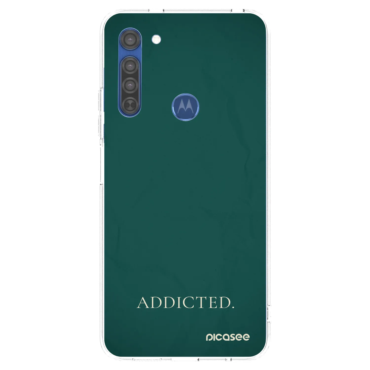Picasee silikonska prozirna maskica za Motorola Moto G8 - Addicted