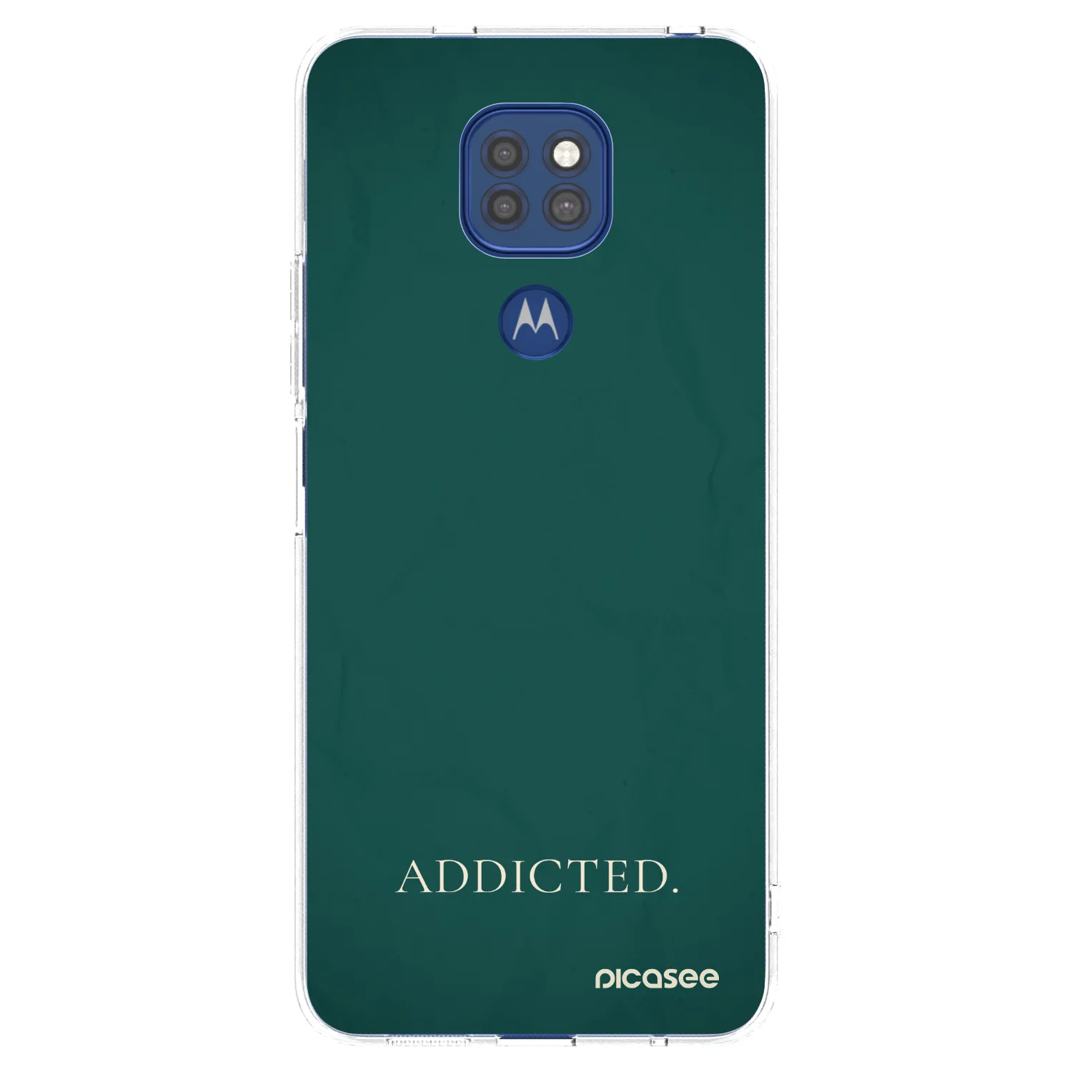 Picasee silikonska prozirna maskica za Motorola Moto G9 Play - Addicted