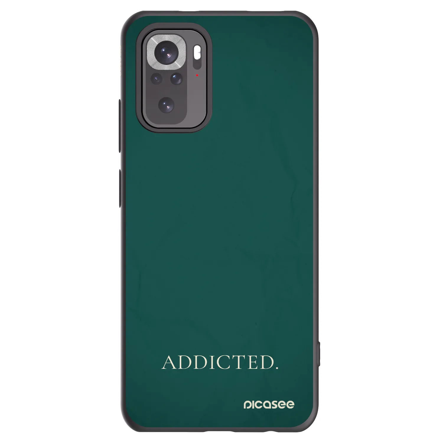 Picasee crna silikonska maskica za Xiaomi Redmi Note 10 - Addicted