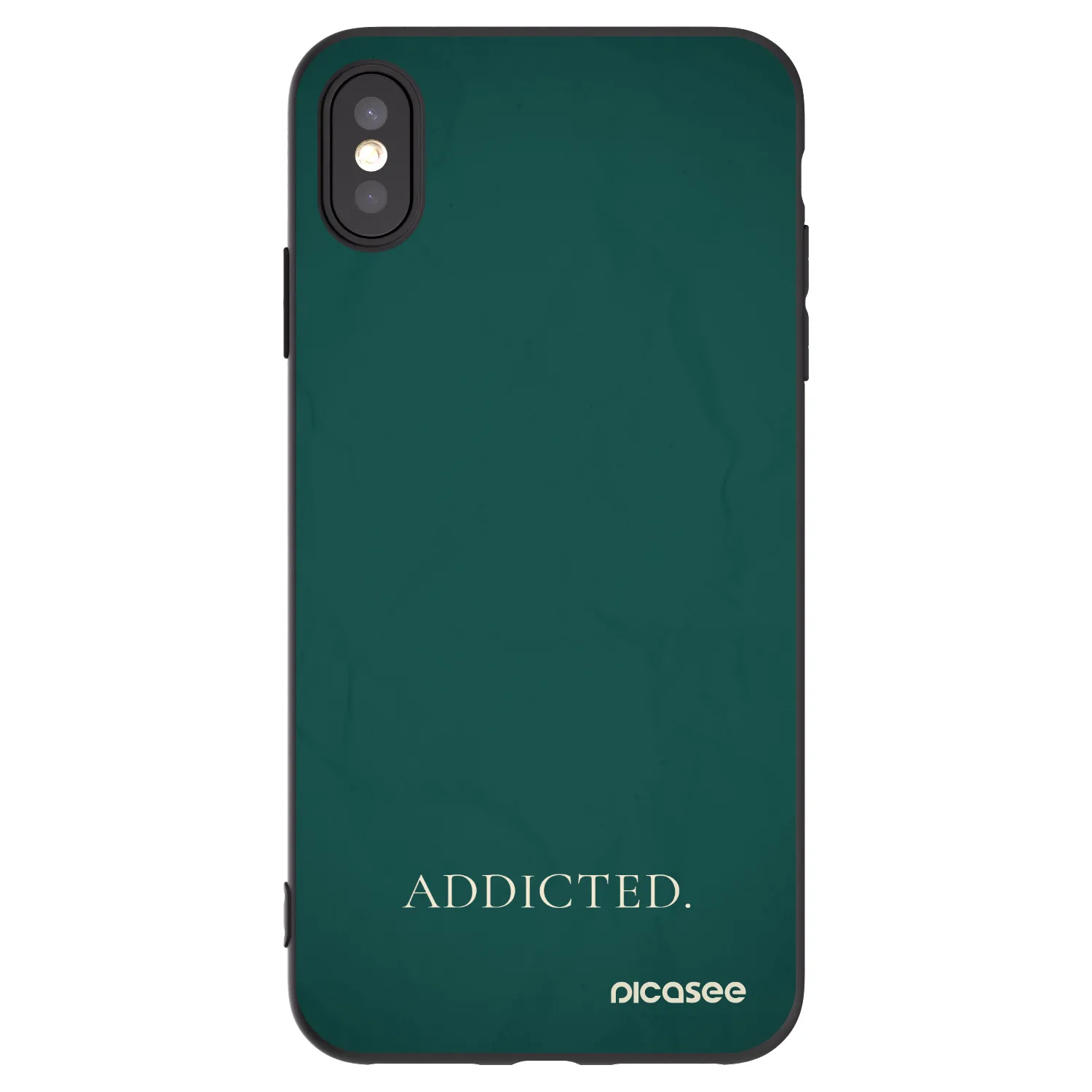 Picasee crna silikonska maskica za Apple iPhone XS Max - Addicted
