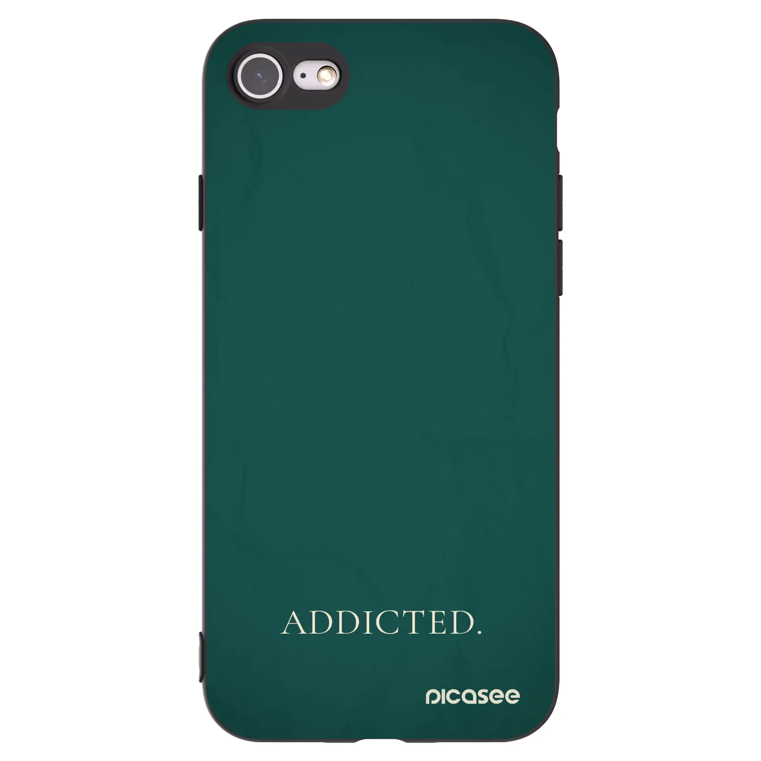 Picasee crna silikonska maskica za Apple iPhone SE 2022 - Addicted