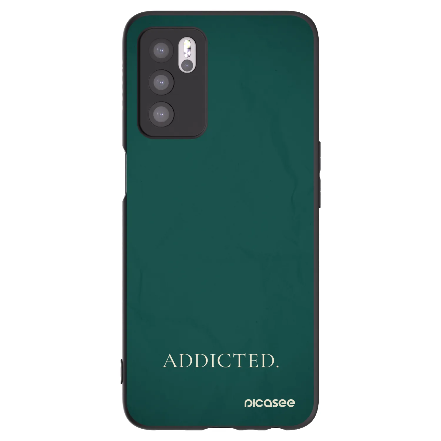 Picasee crna silikonska maskica za OPPO A16s - Addicted