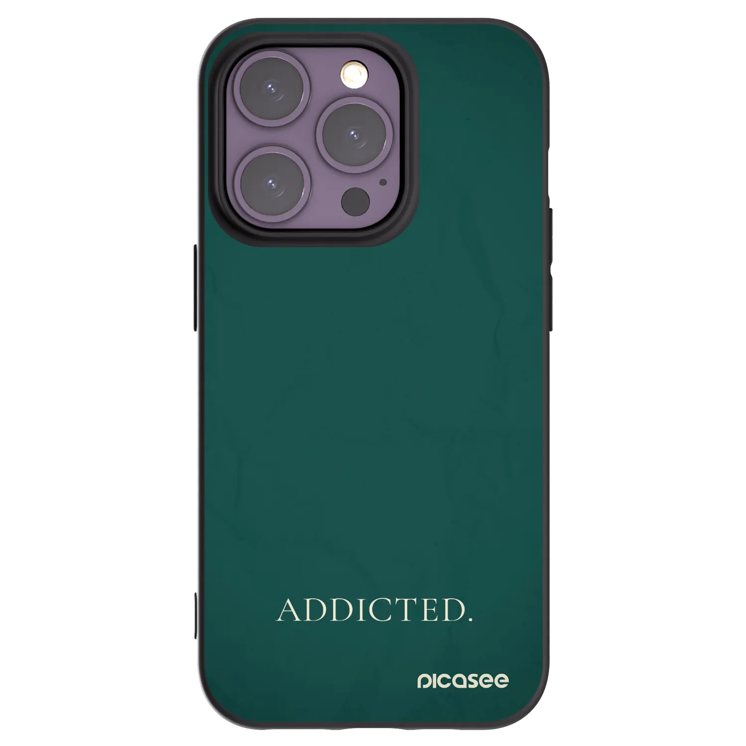 Picasee crna silikonska maskica za Apple iPhone 14 Pro - Addicted