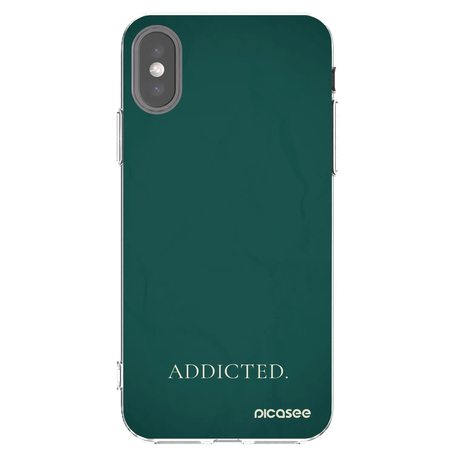 Picasee silikonska prozirna maskica za Apple iPhone X/XS - Addicted