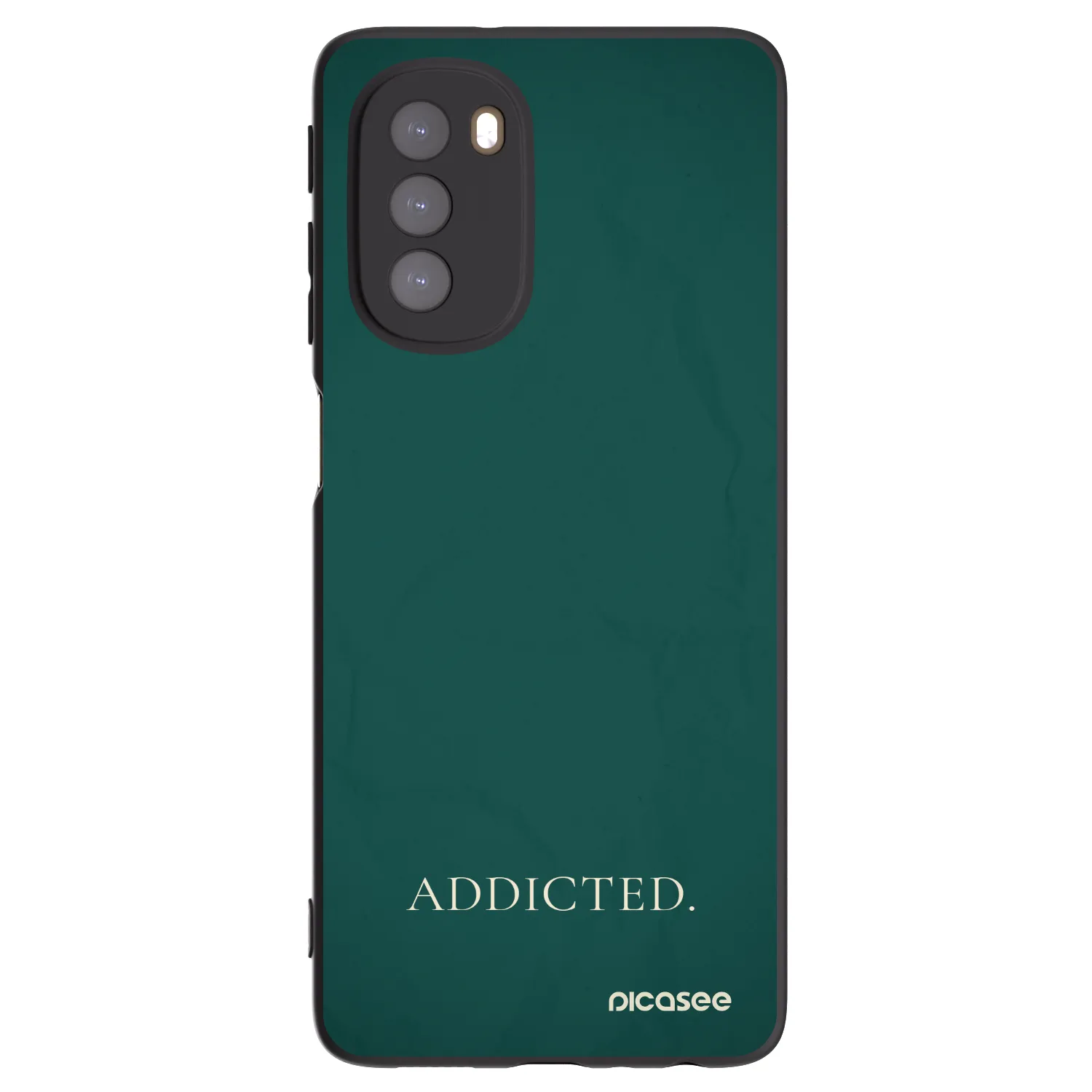 Picasee crna silikonska maskica za Motorola Moto G51 - Addicted