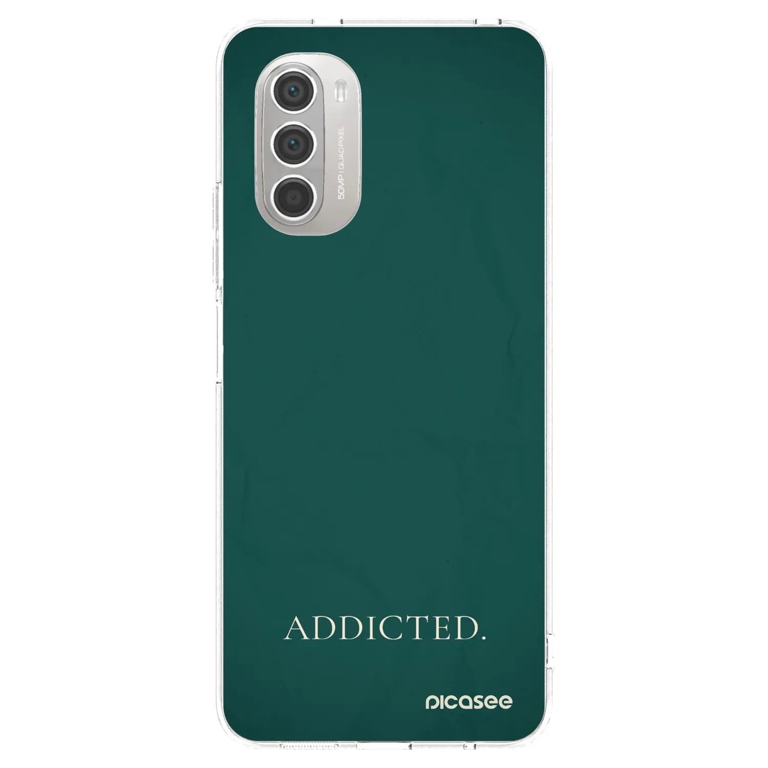 Picasee silikonska prozirna maskica za Motorola Moto G51 - Addicted