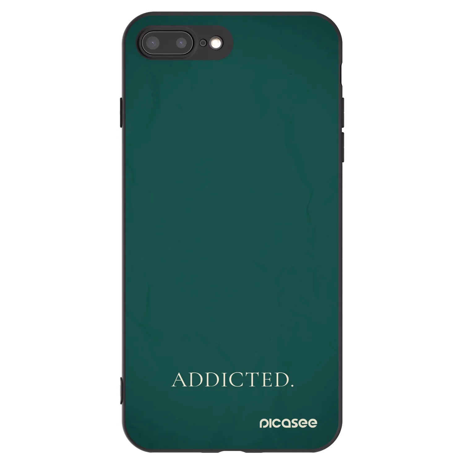 Picasee crna silikonska maskica za Apple iPhone 7 Plus - Addicted