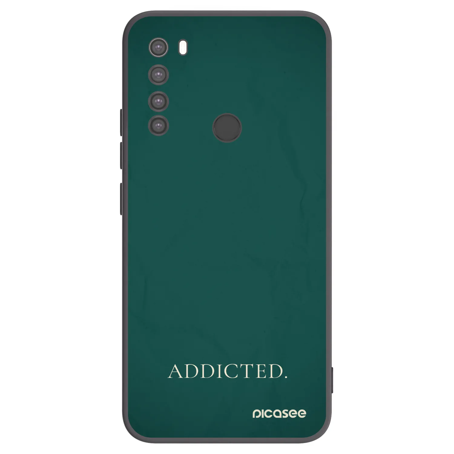 Picasee crna silikonska maskica za Xiaomi Redmi Note 8 - Addicted