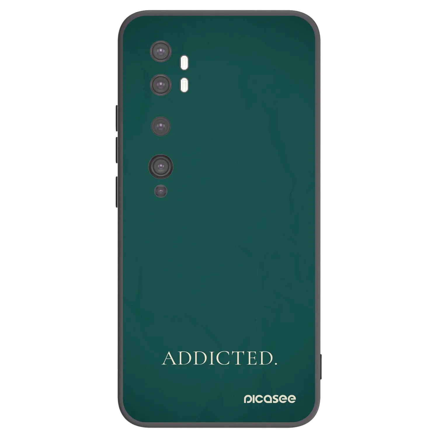 Picasee crna silikonska maskica za Xiaomi Mi Note 10 (Pro) - Addicted