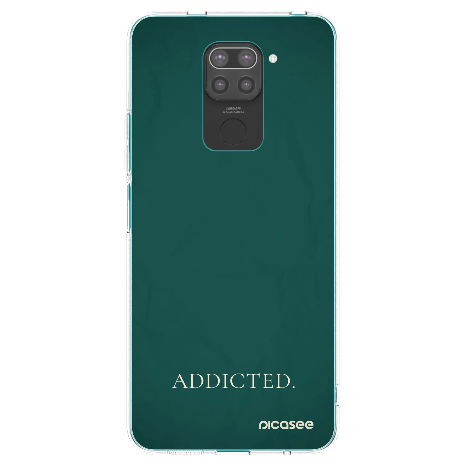 Picasee crna silikonska maskica za Xiaomi Redmi Note 9 - Addicted
