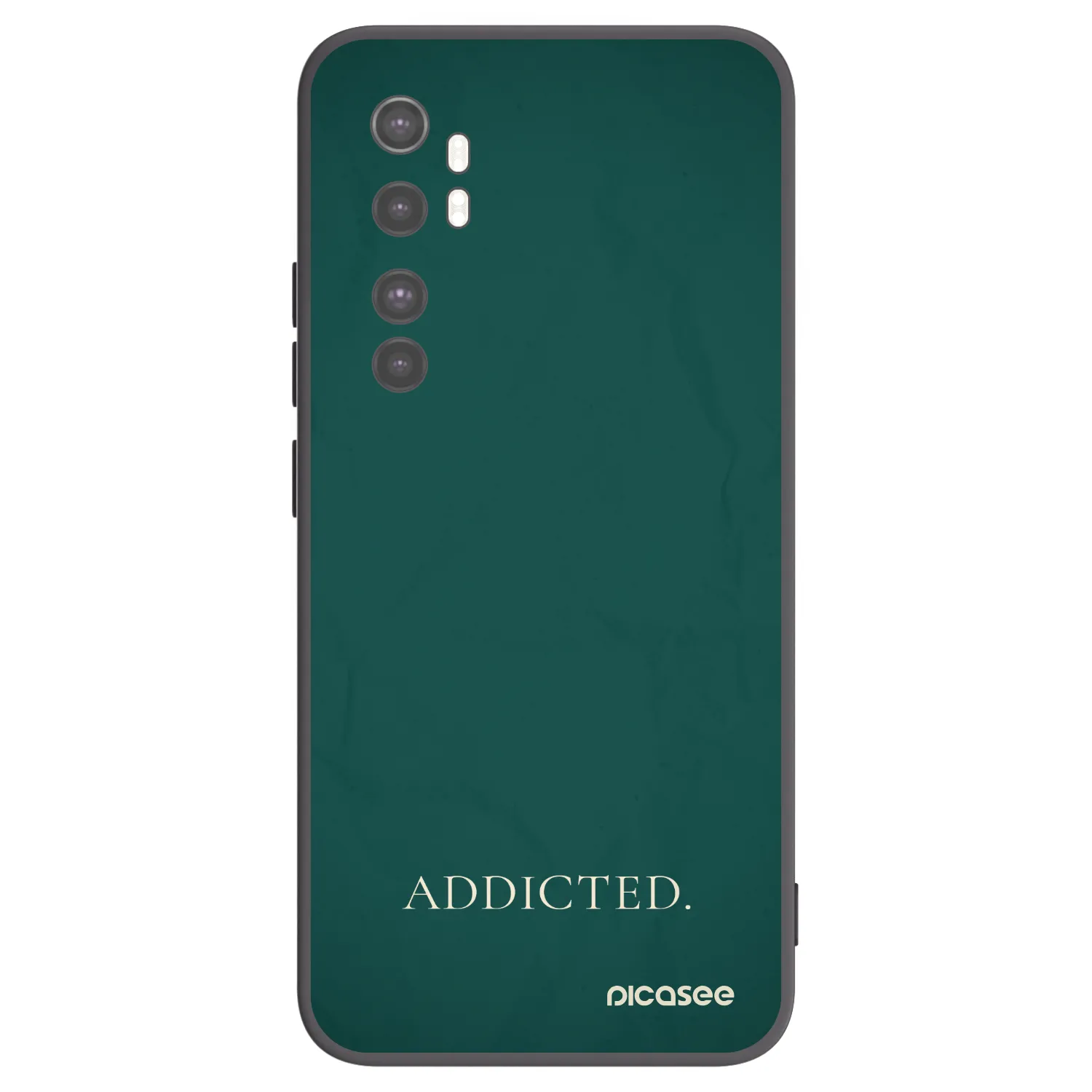 Picasee crna silikonska maskica za Xiaomi Mi Note 10 Lite - Addicted