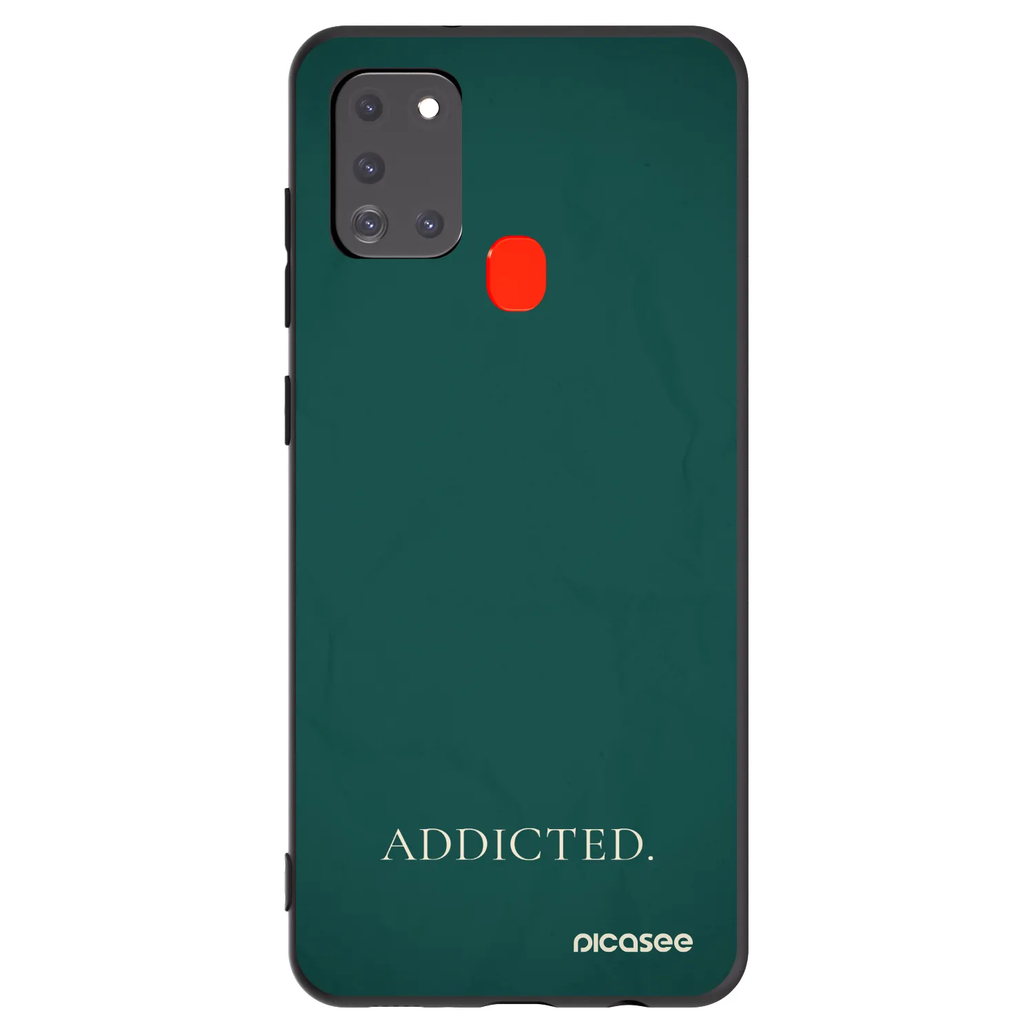 Picasee crna silikonska maskica za Samsung Galaxy A21s - Addicted