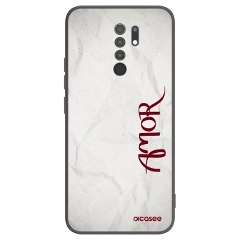 Picasee crna silikonska maskica za Xiaomi Redmi 9 - Amor