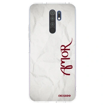 Picasee silikonska prozirna maskica za Xiaomi Redmi 9 - Amor