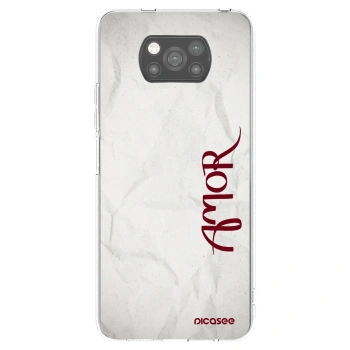 Picasee crna silikonska maskica za Xiaomi Poco X3 - Amor
