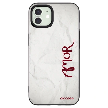Picasee crna silikonska maskica za Apple iPhone 12 - Amor