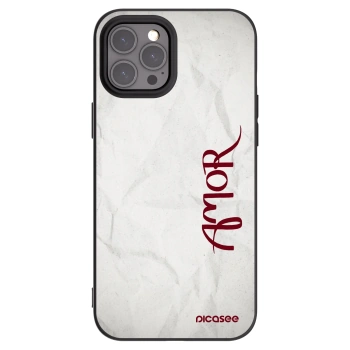 Picasee crna silikonska maskica za Apple iPhone 12 Pro Max - Amor
