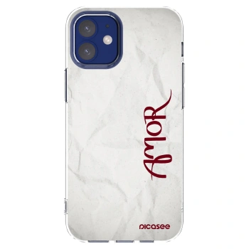 Picasee silikonska prozirna maskica za Apple iPhone 12 mini - Amor