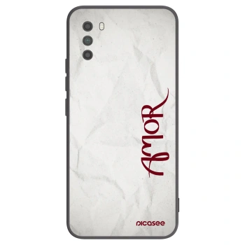 Picasee crna silikonska maskica za Xiaomi Poco M3 - Amor