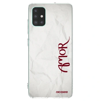 Picasee silikonska prozirna maskica za Samsung Galaxy M51 M515F - Amor