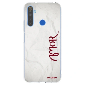 Picasee silikonska prozirna maskica za Realme 5 - Amor