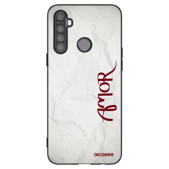 Picasee crna silikonska maskica za Realme 5 - Amor