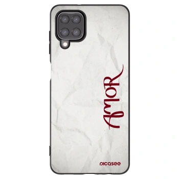 Picasee crna silikonska maskica za Samsung Galaxy A12 A125F - Amor