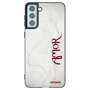 Picasee crna silikonska maskica za Samsung Galaxy S21+ 5G G996F - Amor