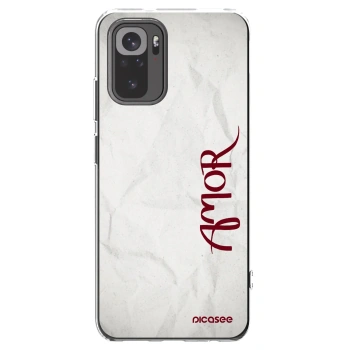 Picasee silikonska prozirna maskica za Xiaomi Redmi Note 10 - Amor