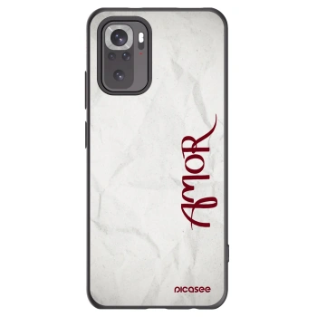 Picasee crna silikonska maskica za Xiaomi Redmi Note 10 - Amor