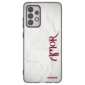 Picasee crna silikonska maskica za Samsung Galaxy A52 5G A525F - Amor