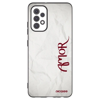 Picasee crna silikonska maskica za Samsung Galaxy A32 5G A326B - Amor