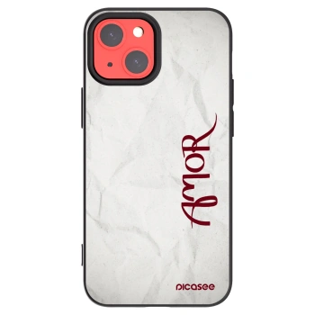 Picasee crna silikonska maskica za Apple iPhone 13 mini - Amor