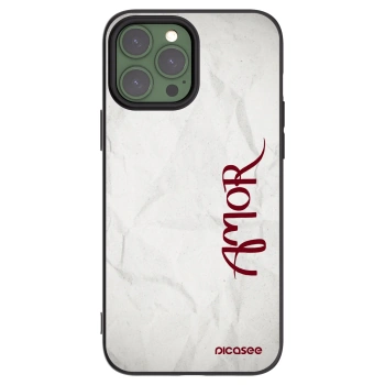 Picasee crna silikonska maskica za Apple iPhone 13 Pro Max - Amor