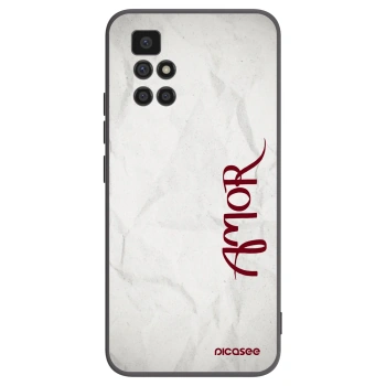 Picasee crna silikonska maskica za Xiaomi Redmi 10 - Amor