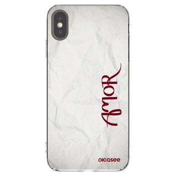 Picasee silikonska prozirna maskica za Apple iPhone XS Max - Amor
