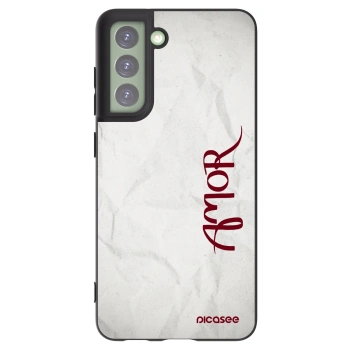 Picasee crna silikonska maskica za Samsung Galaxy S21 FE 5G - Amor