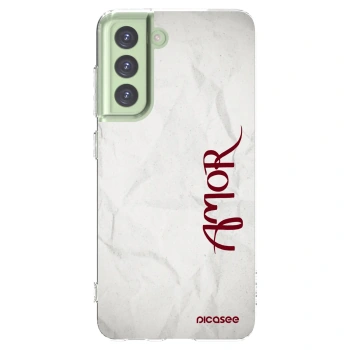 Picasee silikonska prozirna maskica za Samsung Galaxy S21 FE 5G - Amor