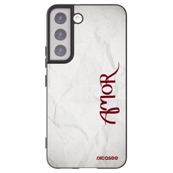 Picasee crna silikonska maskica za Samsung Galaxy S22 5G - Amor